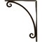 Ekena Millwork Legacy Wrought Iron Bracket, (Single center brace), Antiqued Brass 1 1/2"W x 7 1/2"D x 10"H BKTM01X07X10SLEABS - alternate 6